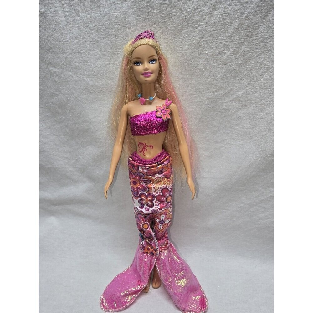 Barbie In A Mermaid Tale MERLIAH Doll Color Change With Tail- Marks On Face